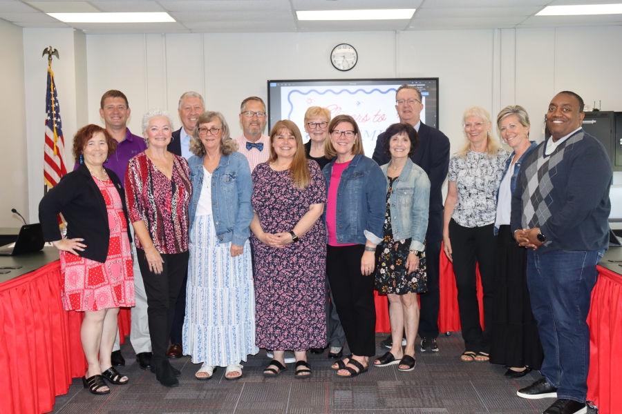 Large group of adults retiring from the Kings Local School District