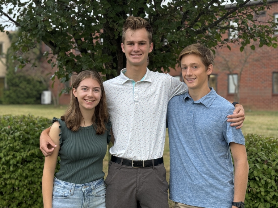 KHS National Merit Commended Scholars Nolan Clark, Justin Gardner, and Mallory Green