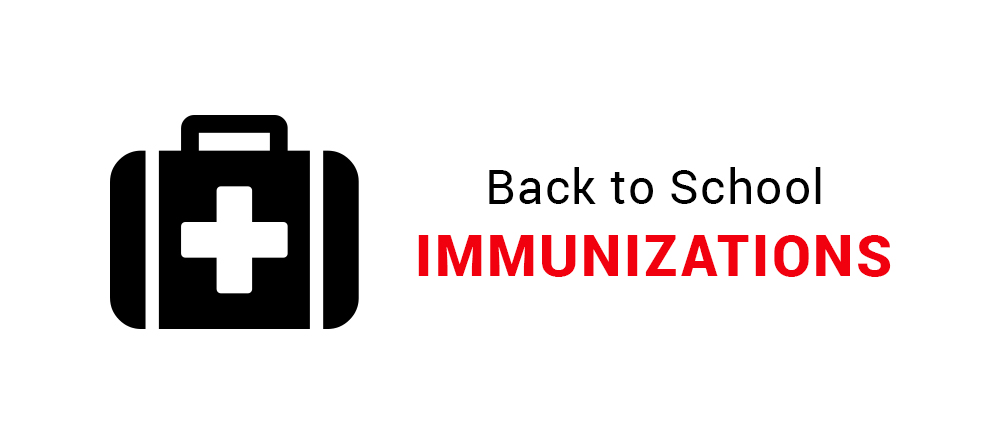Back to school immunizations graphic